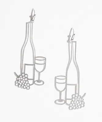 Wine Frame Drop Earring