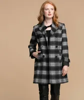 Double Breasted Wool Blend Coat