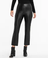 Faux Leather Kick Flare Pant