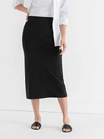 Knit Black Midi Skirt