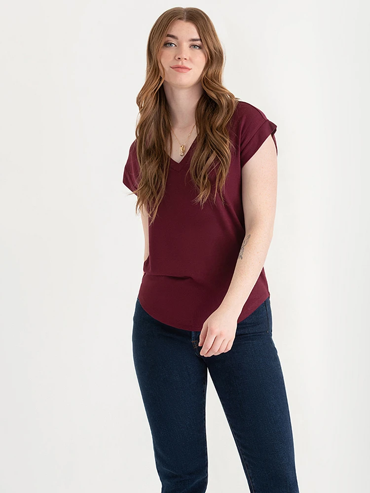 Holly V-Neck Hacci Top