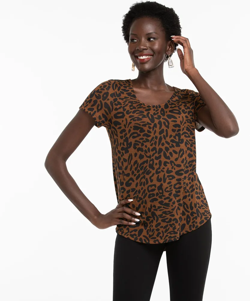 Animal Print Hacci Top