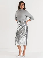 Sequin Midi Skirt