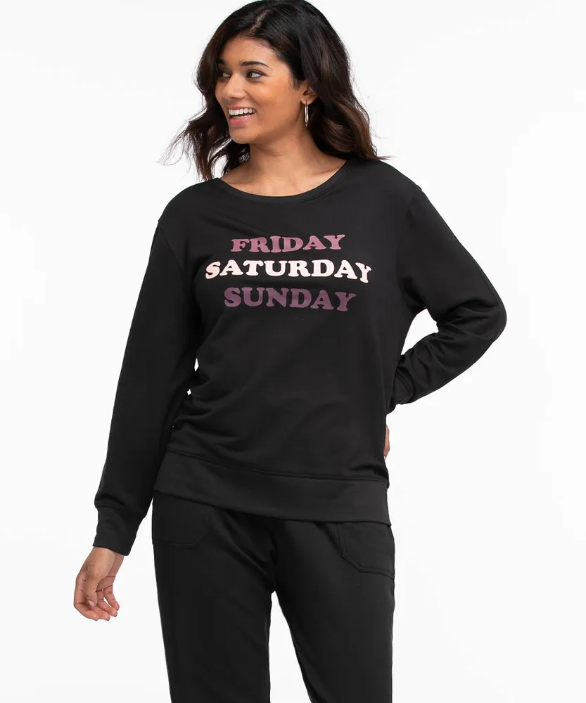 Scoop Neck Pullover Sweatshirt