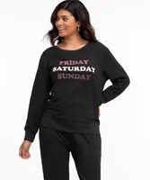 Scoop Neck Pullover Sweatshirt