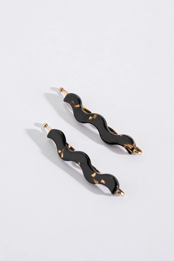 Wavy Accent Bobby Pins