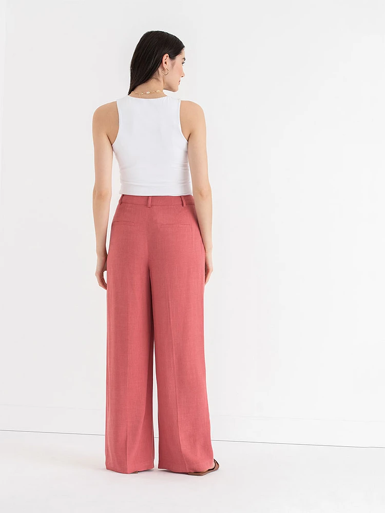 Viscose Linen Wide Leg Pant