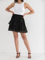 Mini Chiffon Ruffle Skirt