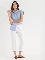 Relaxed Fit Button Up Blouse