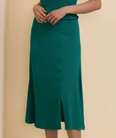 Thigh Slit Midi Skirt