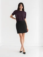 Luxe Ponte Mini Skirt