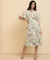 Midi Dress with Tie-Belt