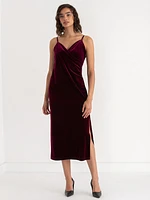 Velvet Wrap Dress