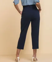 Tapered High Rise Pant with Belt Scuba Crepe