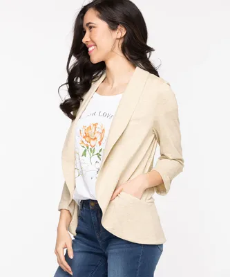 Terry Shawl Collar Cover Up