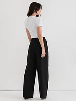 Maxwell Wide Leg Pleated Pant Luxe Tailored