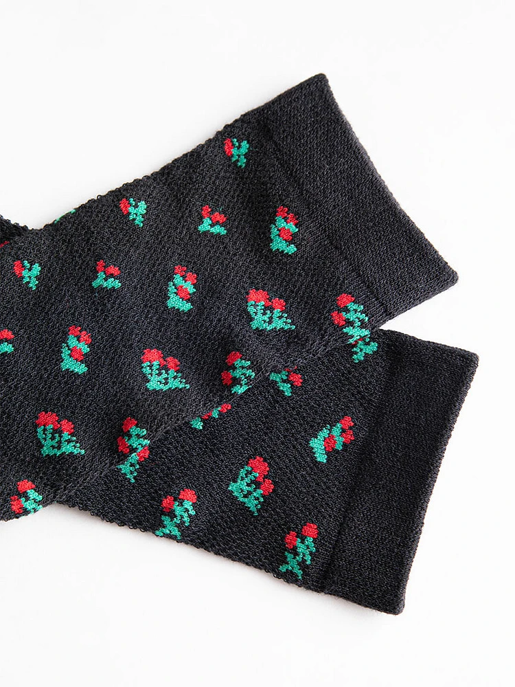 Floral Crew Socks