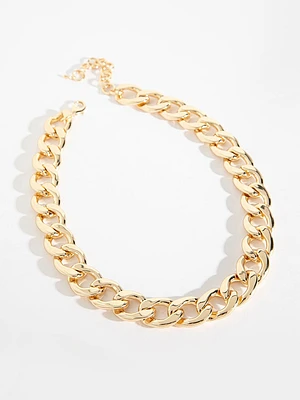 Large Statement Gold Chain Link Necklace