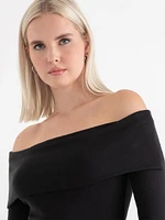 Off the Shoulder Hacci Top