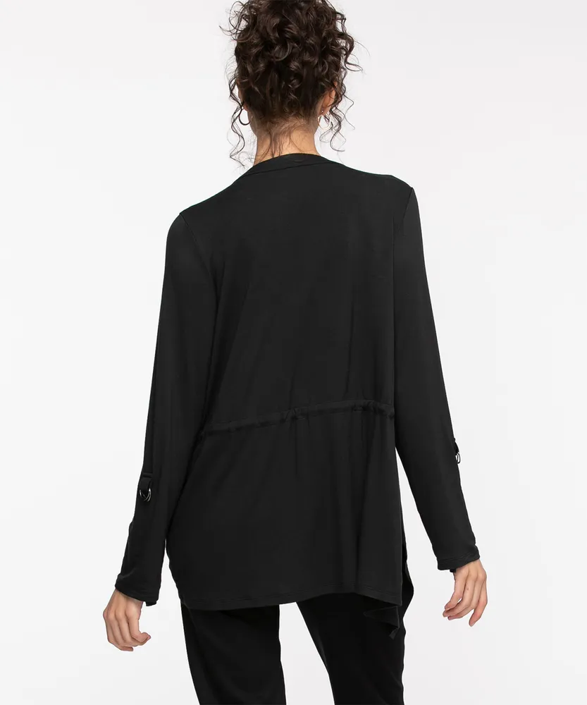 Roll Sleeve Drape Jacket