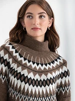 Turtleneck FairIsle Knit Dress