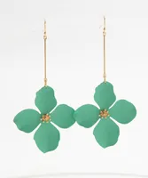 Drop Down Statement Flower Earrings