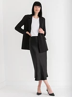 Crepe Double Breasted Relaxed Blazer