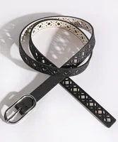 Perforated Belt with Oval Buckle