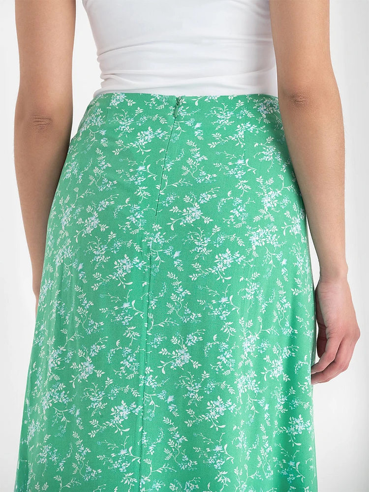 Rayon Midi Skirt