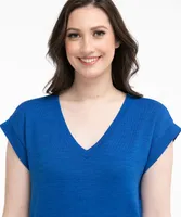 Eco-Friendly V-Neck Hacci Tee