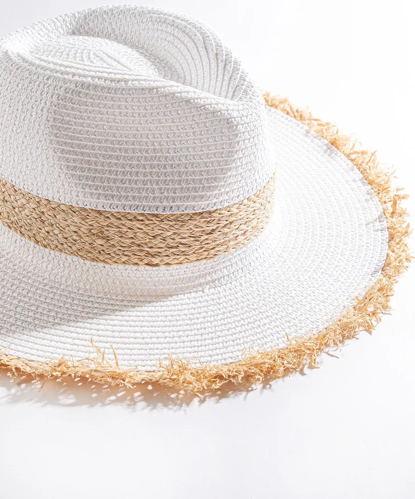 Banded Straw Fedora