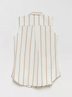 Nicole Sleeveless Collared Shirt