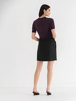 Luxe Ponte Mini Skirt