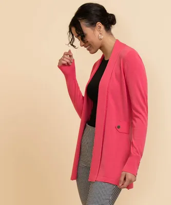 Side Tab Button Cardigan