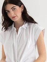 Relaxed Fit Button Up Blouse