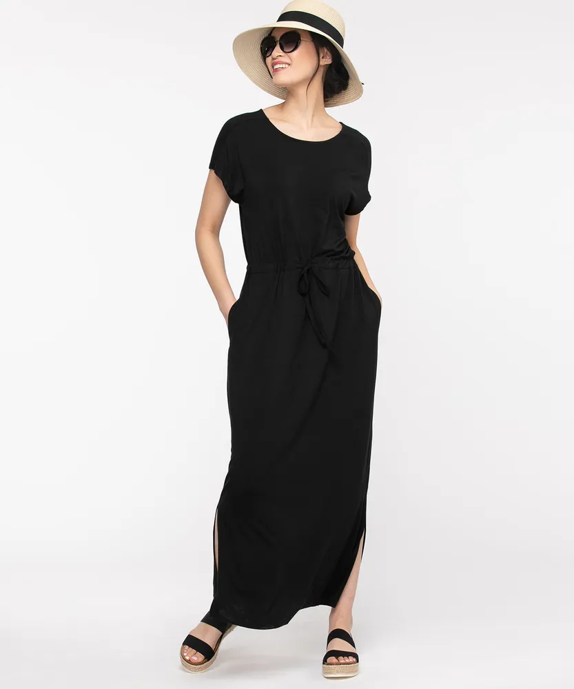 Drawstring Maxi Dress