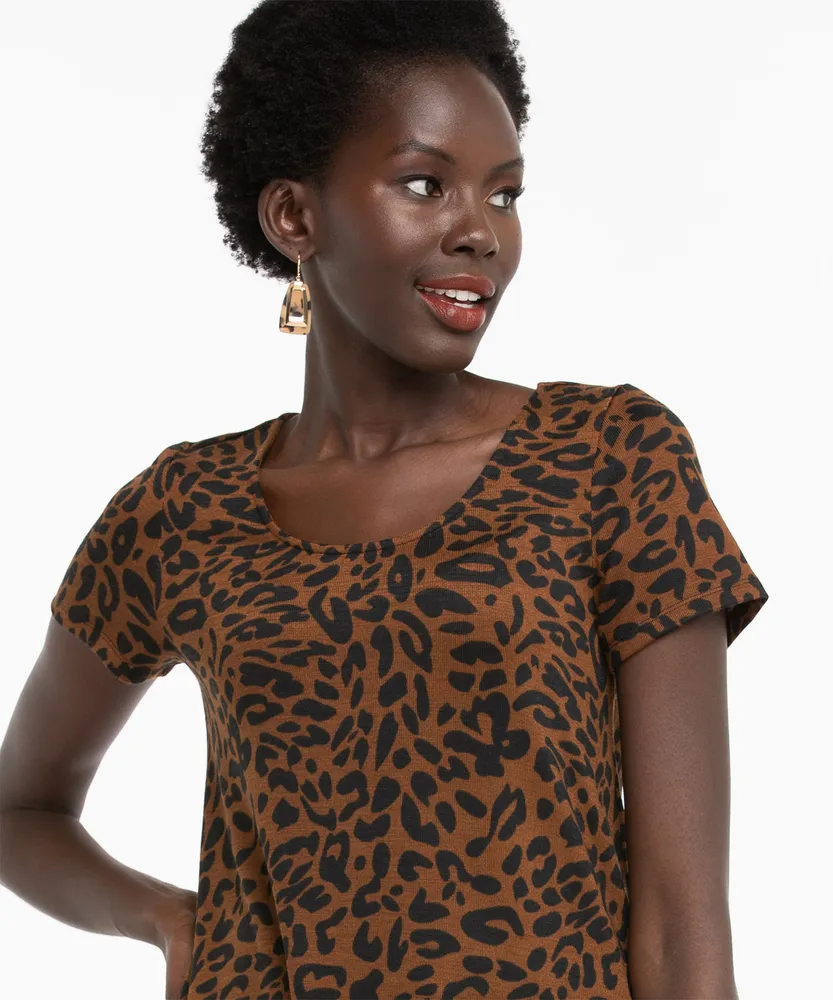 Animal Print Hacci Top