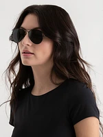 Aviator Frame Sunglasses with Case