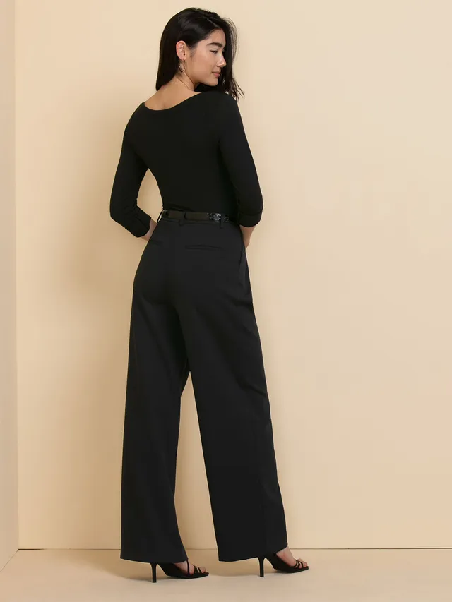 Weslee Wide Leg Pant in Luxe Ponte