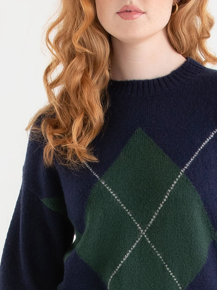 Mossy Argyle Sweater