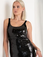 Sequin Midi Dress