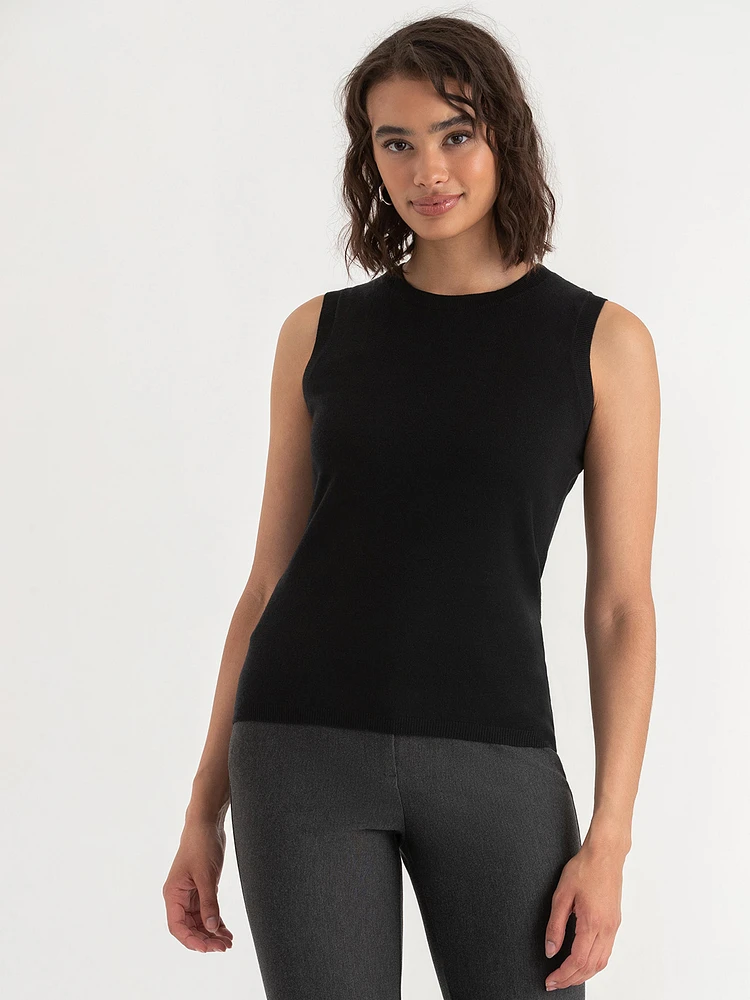 Sleeveless Sweater Tank Top