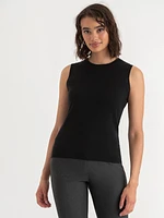 Sleeveless Sweater Tank Top