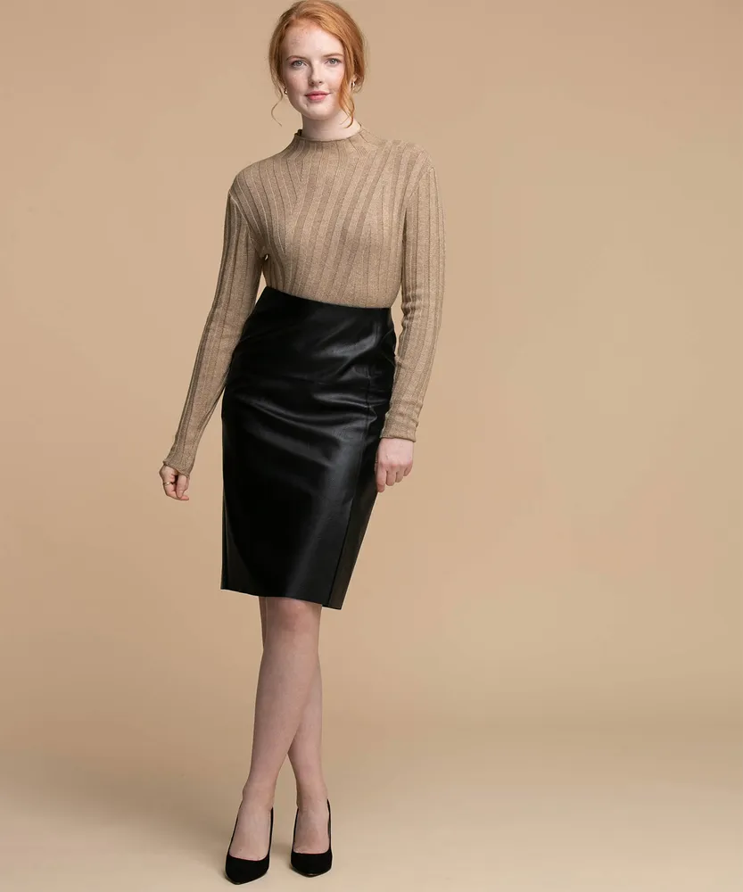 Femme By Design Ribbed Mock Neck Sweater