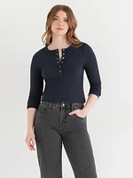 Long Sleeve Henley Shirt