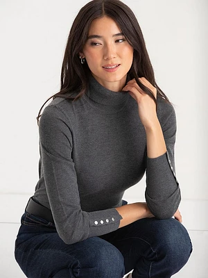 Cashmere-Blend Turtleneck Sweater