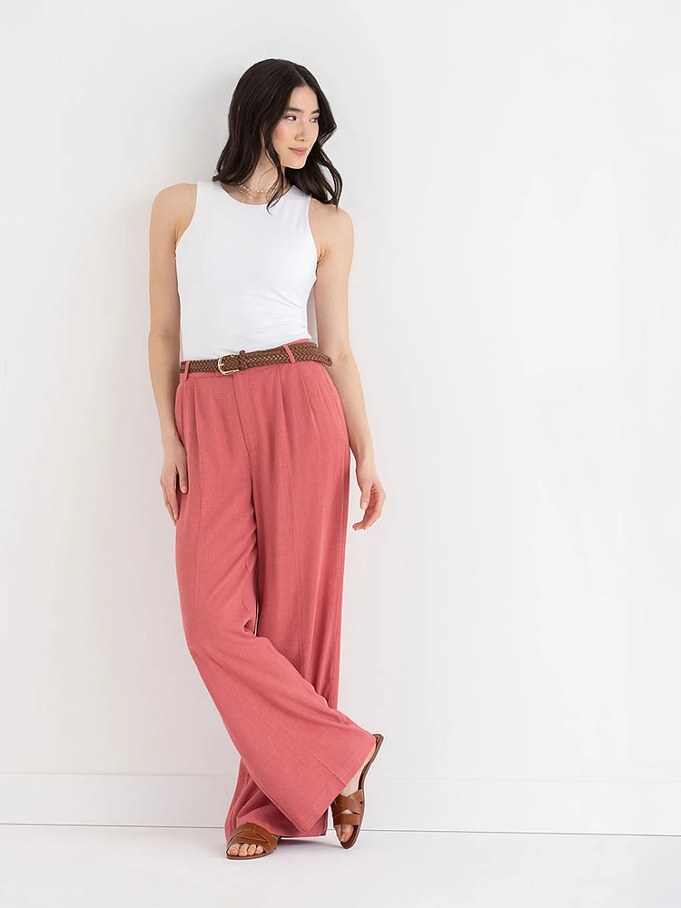 Viscose Linen Wide Leg Pant