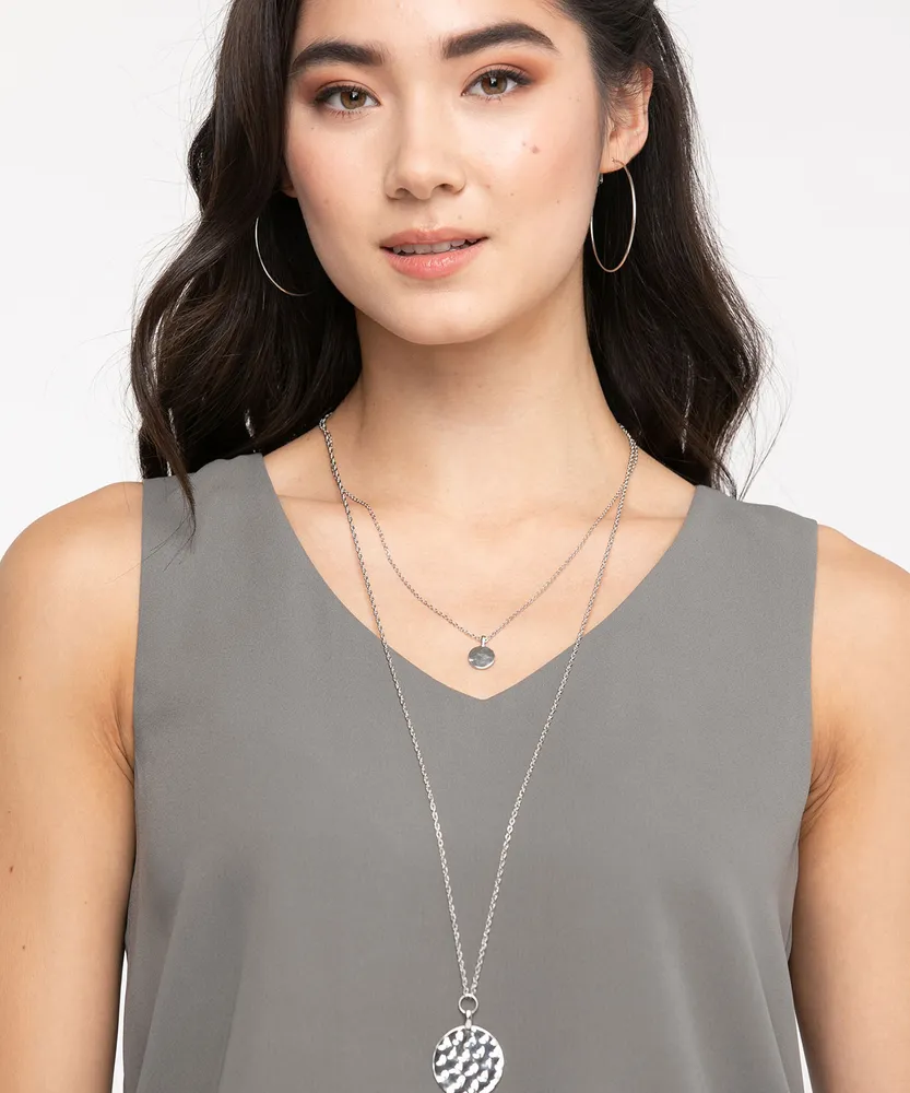 Double Layer Sleeveless V-Neck Blouse