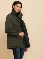 Quilted Jacket with Detachable Hood