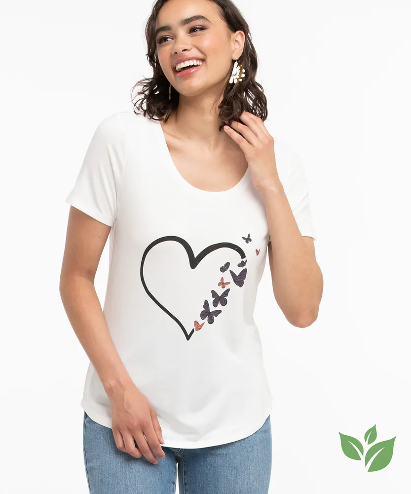 Eco-Friendly Heart & Butterfly Tee